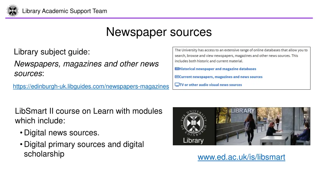 library academic support team 14