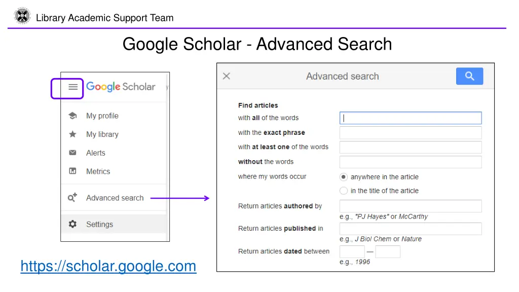 library academic support team 9