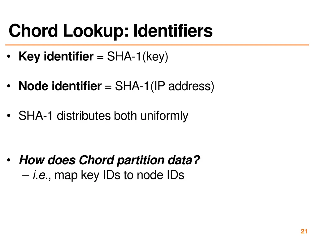 chord lookup identifiers