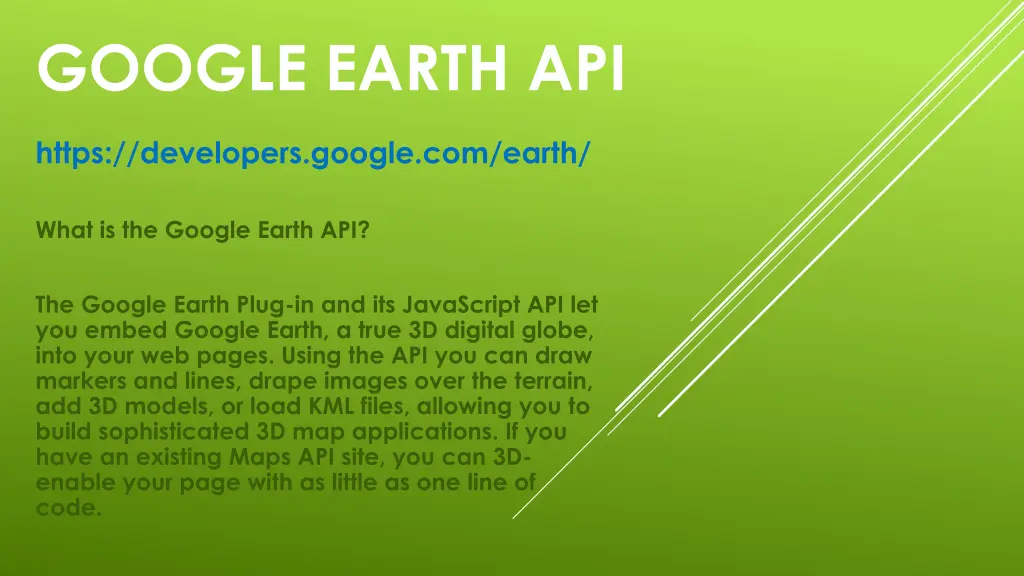 google earth api
