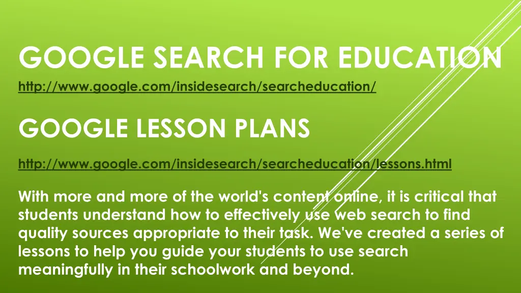 google search for education http www google