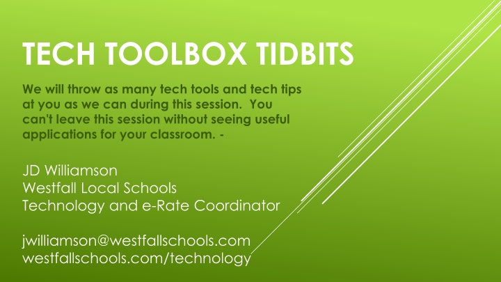 tech toolbox tidbits