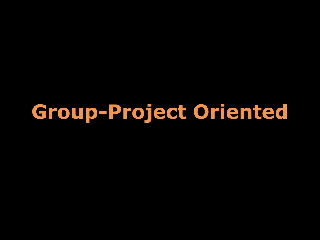 group project oriented https www youtube