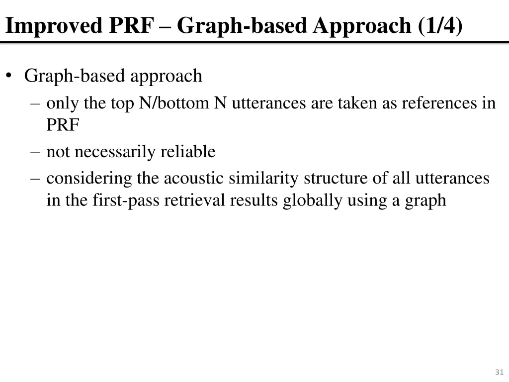 improved prf graph based approach 1 4