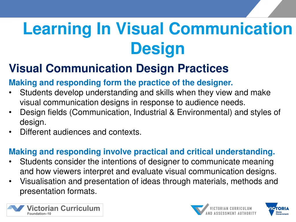 learning in visual communication design visual