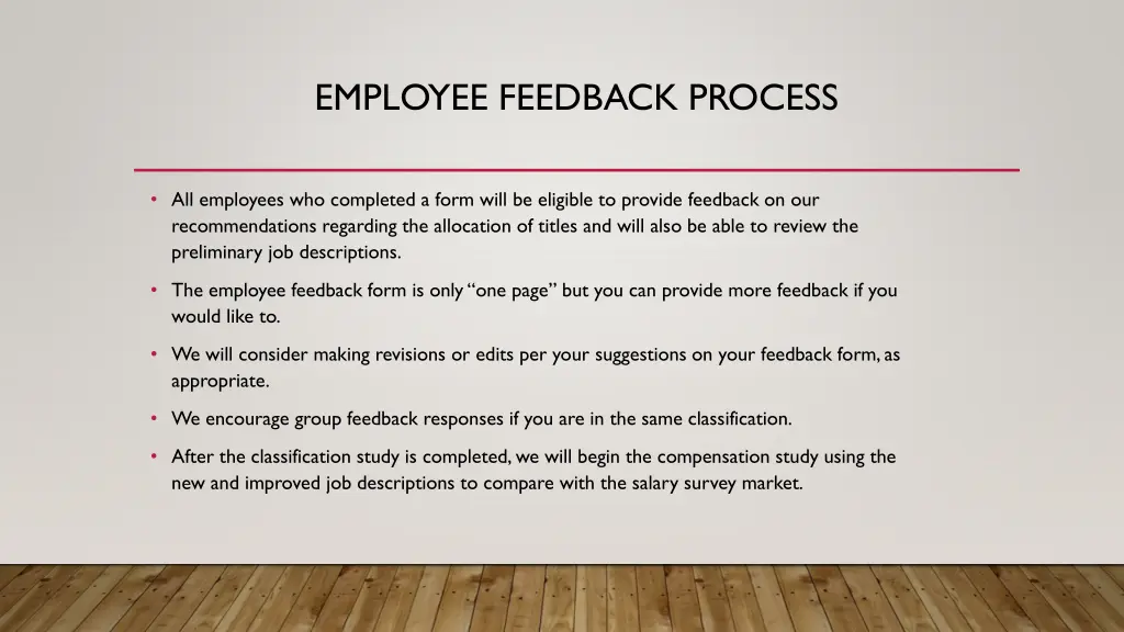 employee feedback process