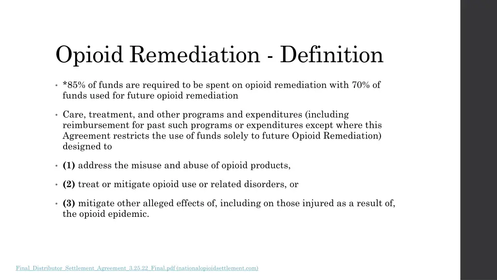opioid remediation definition