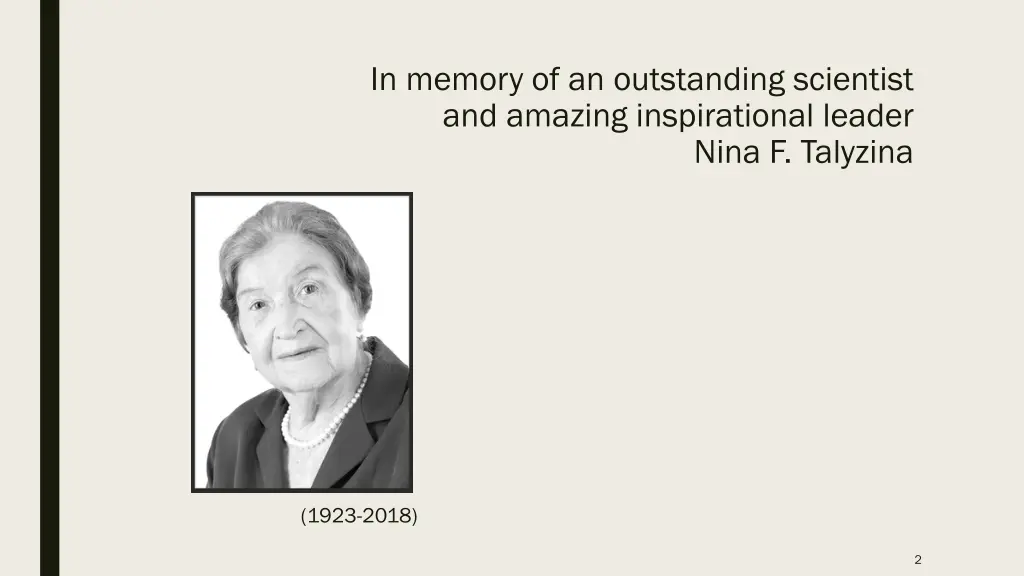 in memory of an outstanding scientist and amazing