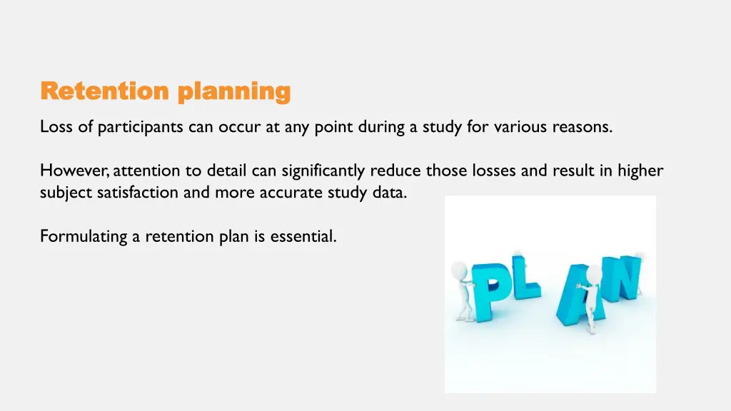 retention planning retention planning loss