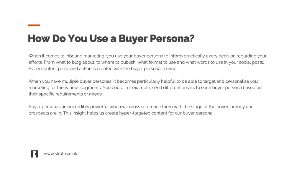 how do you use a buyer persona
