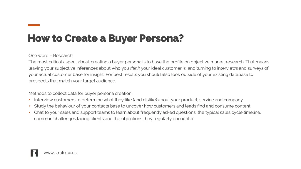how to create a buyer persona how to create
