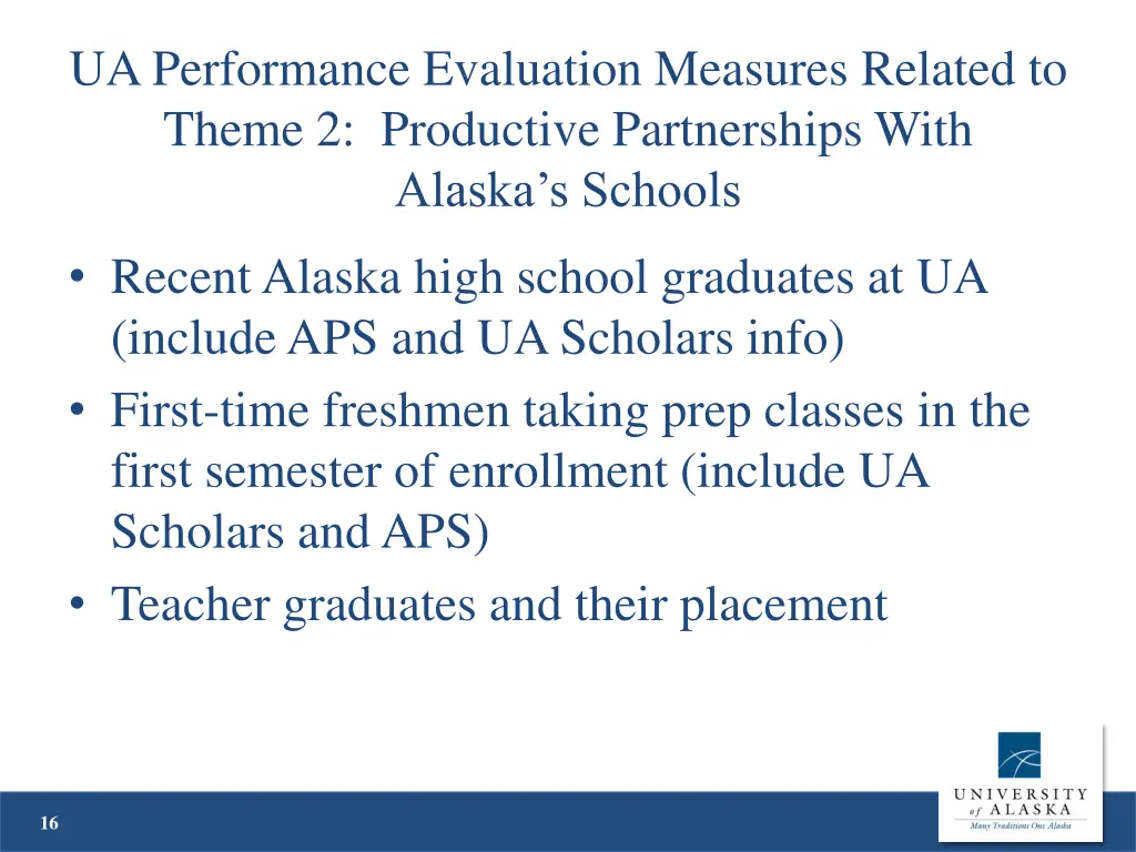 ua performance evaluation measures related 1