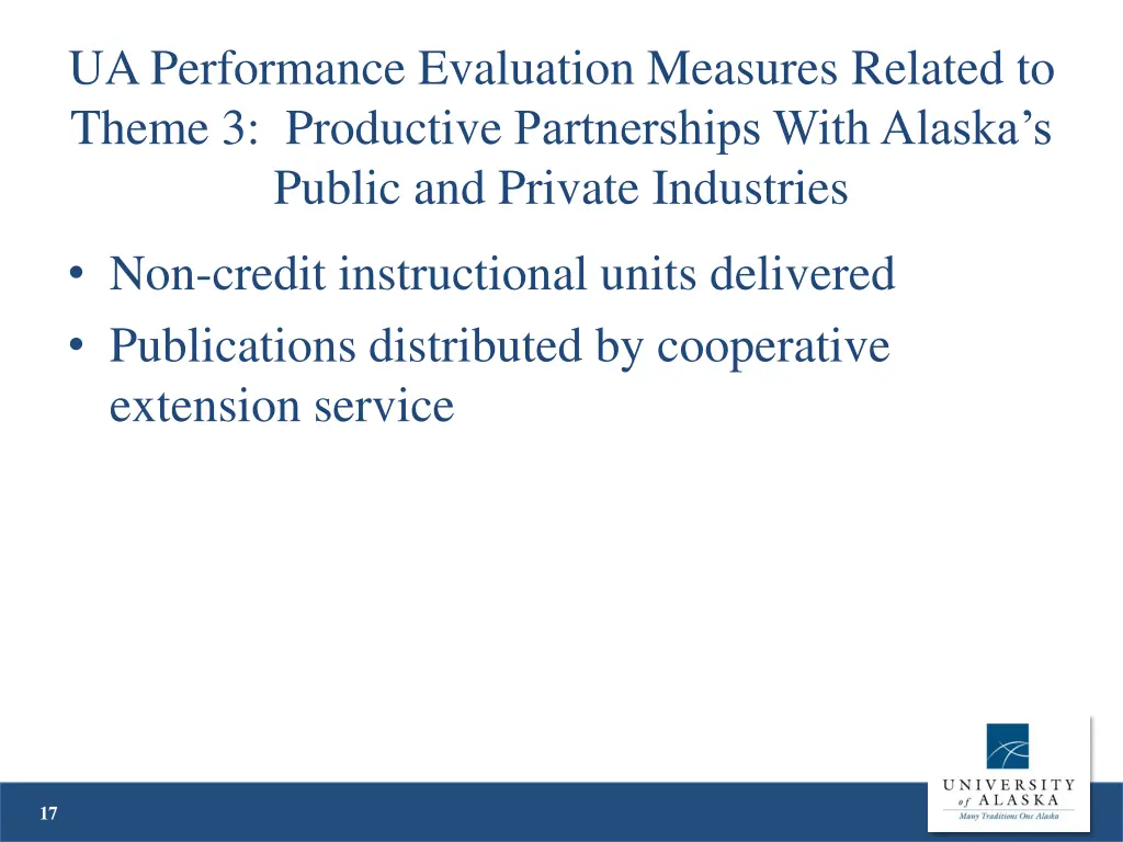 ua performance evaluation measures related 2