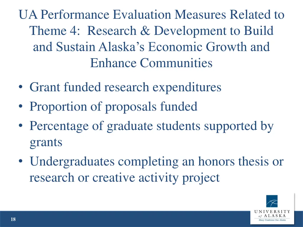 ua performance evaluation measures related 3