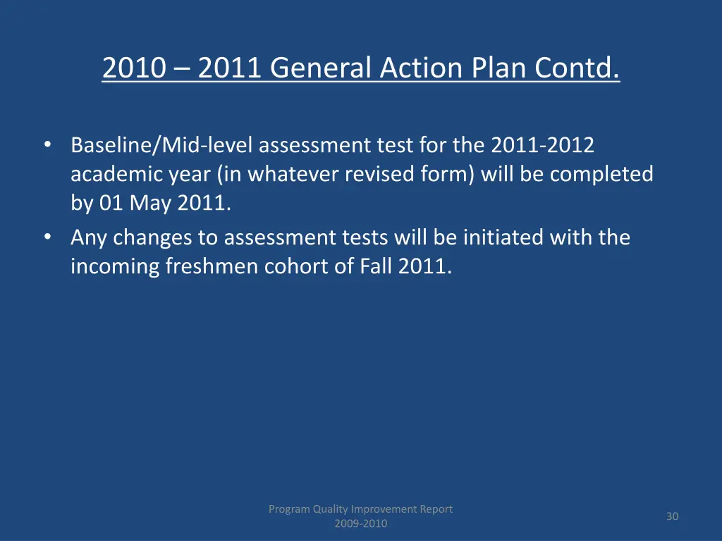2010 2011 general action plan contd