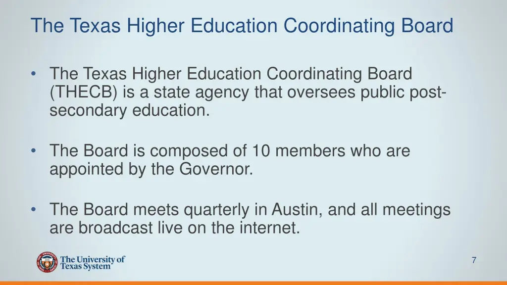 the texas higher education coordinating board