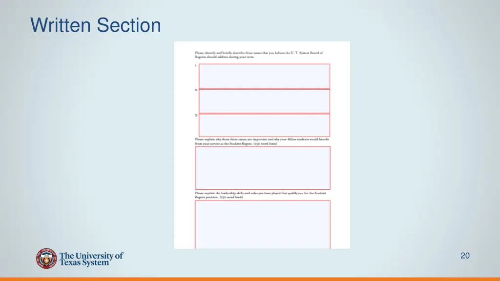 written section
