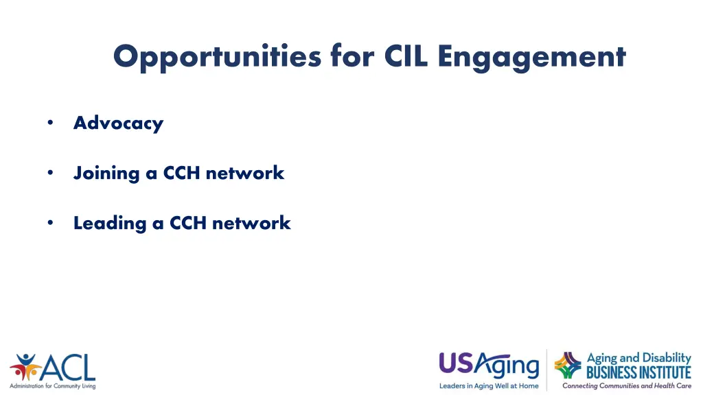 opportunities for cil engagement
