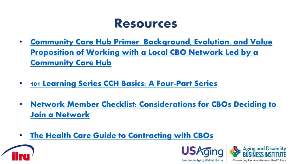 resources