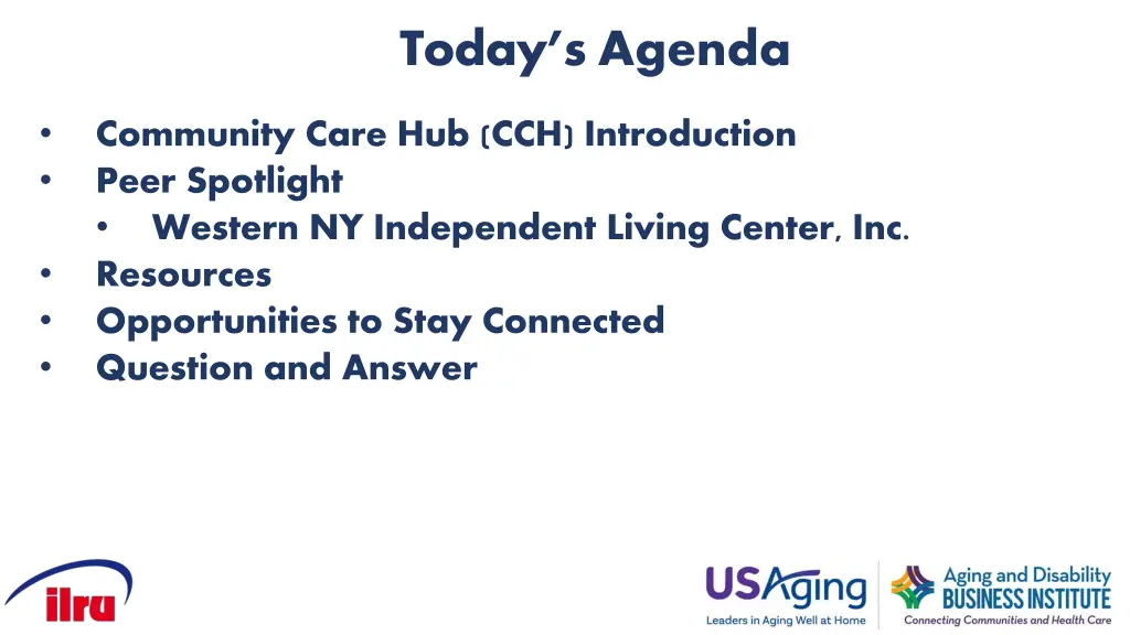 today s agenda