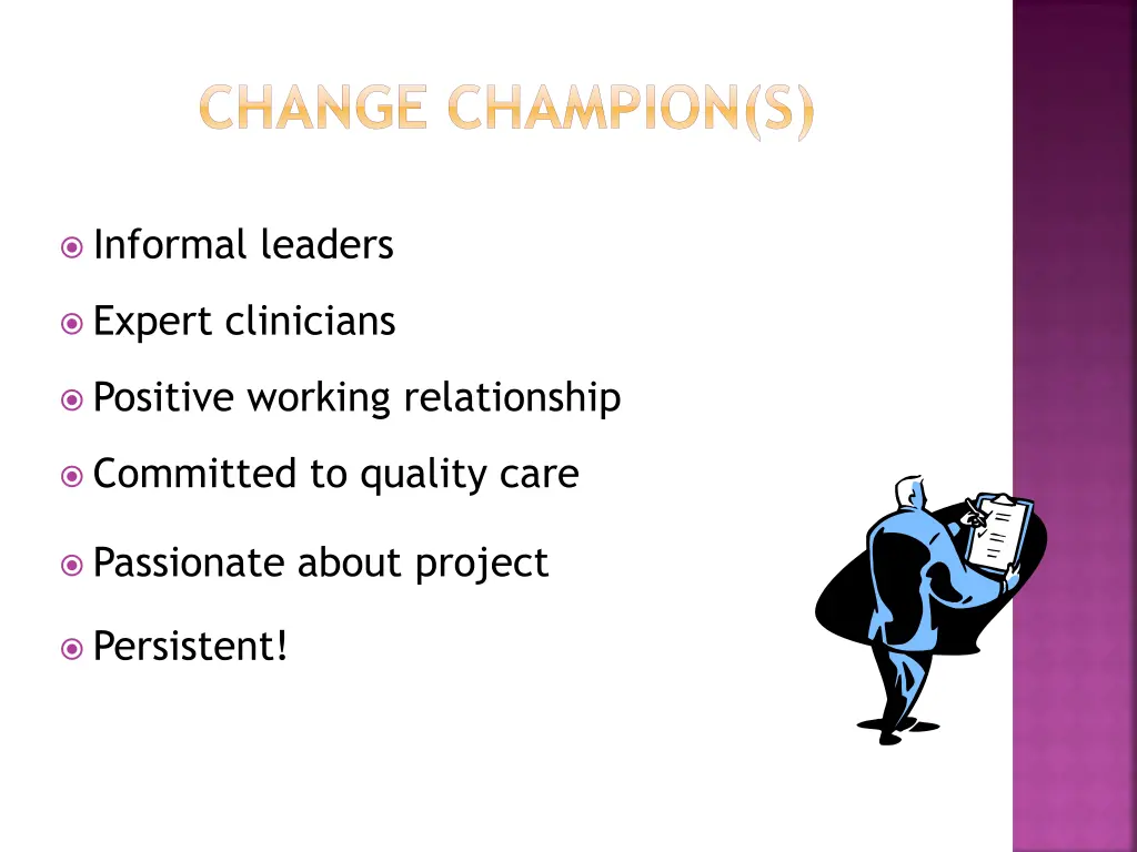 change champion s