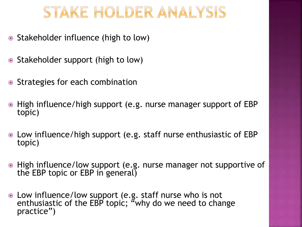 stake holder analysis