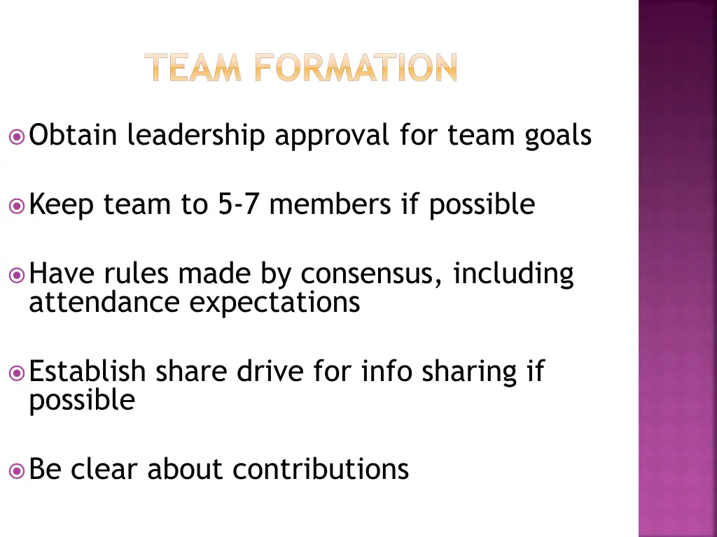 team formation