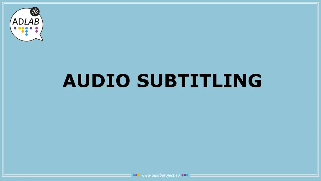 audio subtitling 1