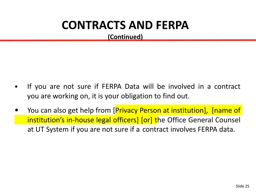 contracts and ferpa continued