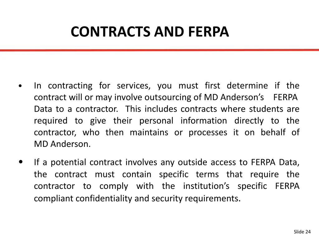 contracts and ferpa