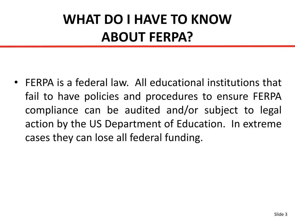 what do i have to know about ferpa