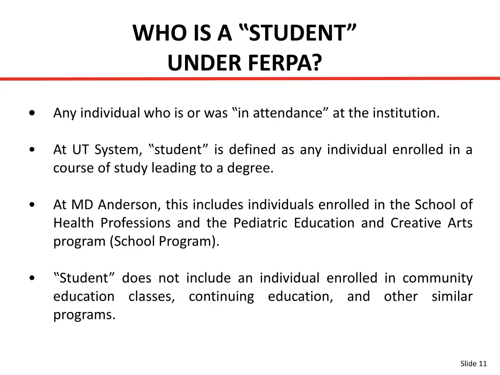 who is a student under ferpa