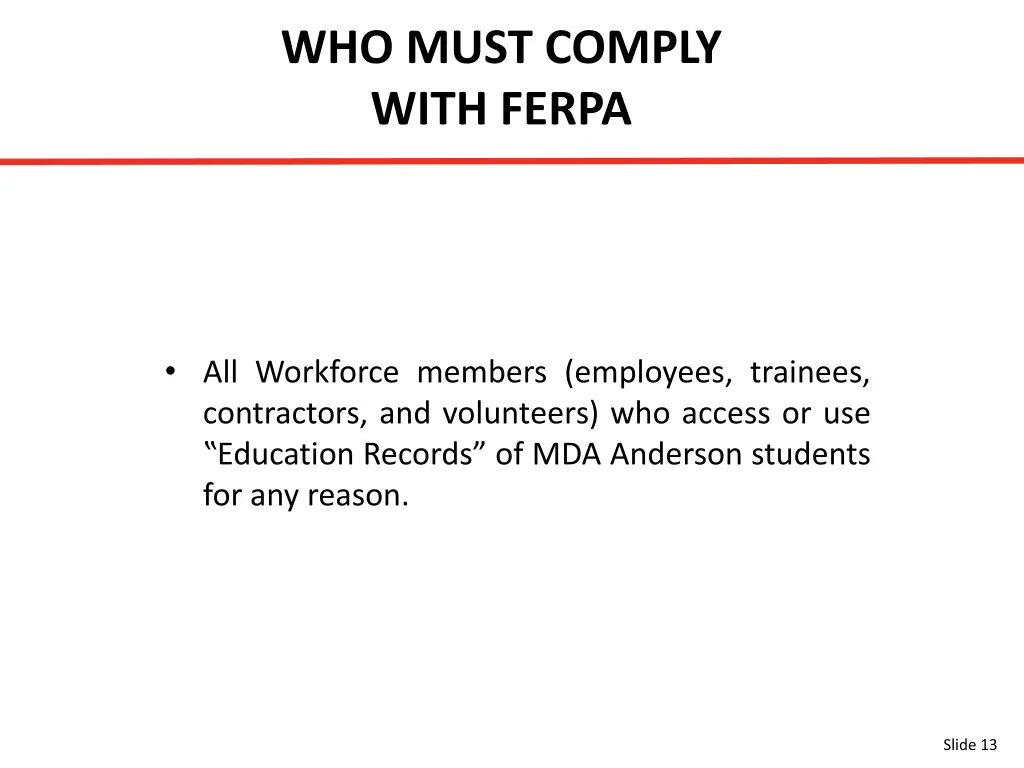 who must comply with ferpa