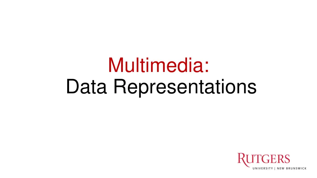 multimedia data representations