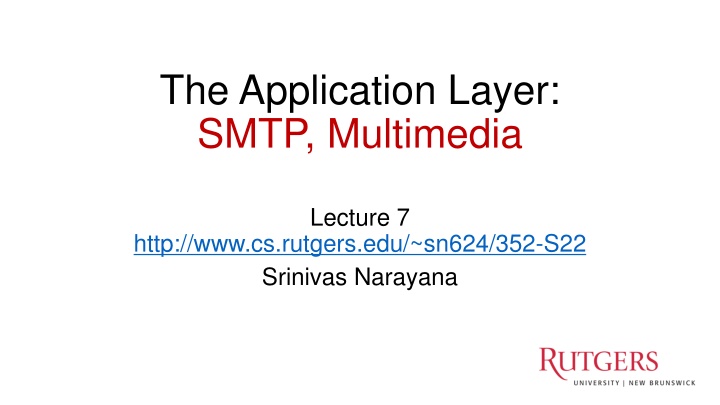 the application layer smtp multimedia