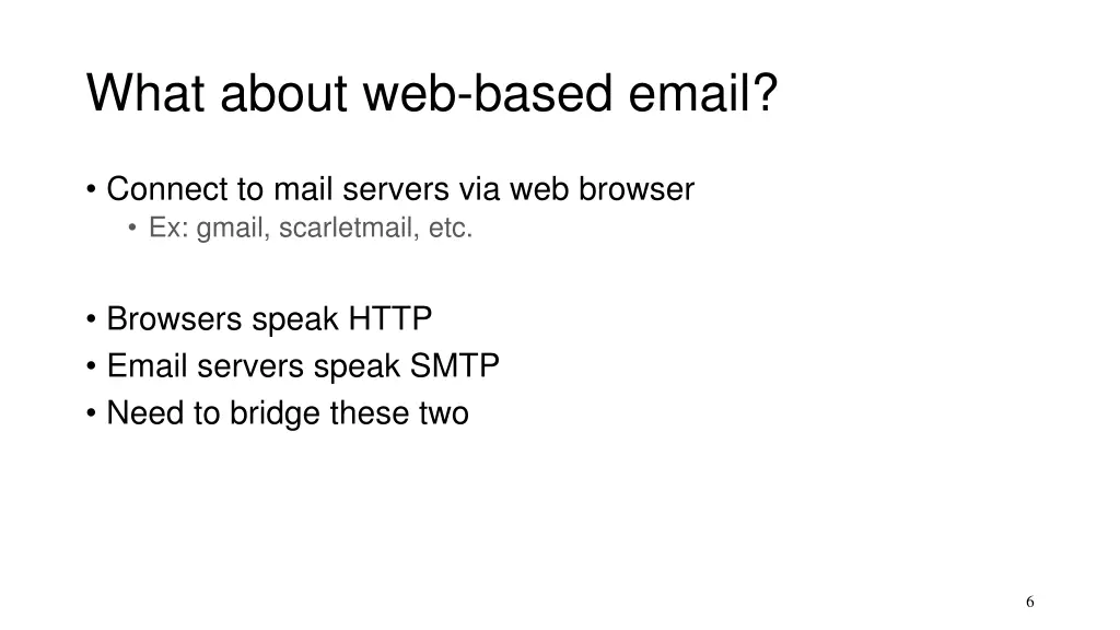 what about web based email