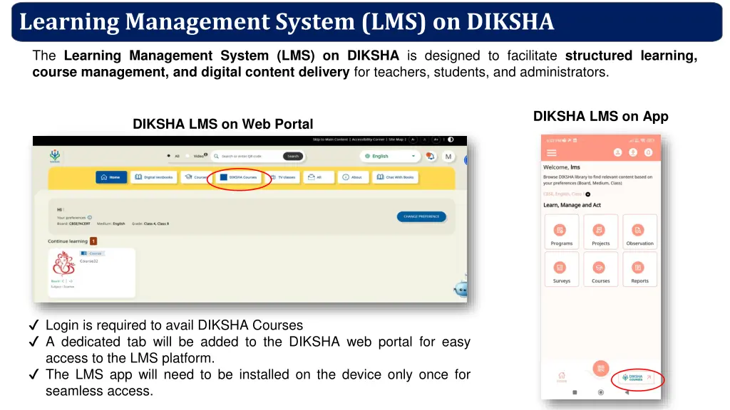 learning management system lms on diksha