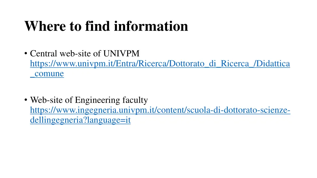 where to find information