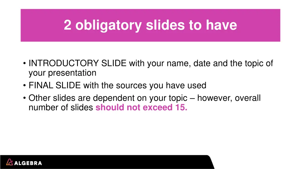 2 obligatory slides to have