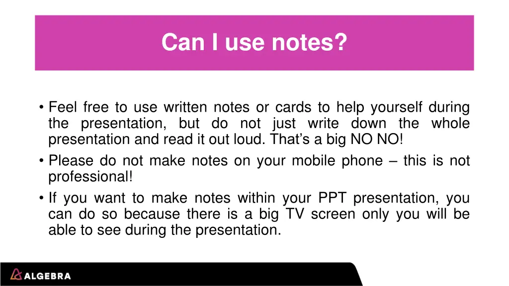can i use notes