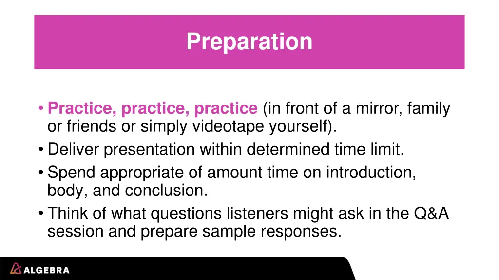 preparation