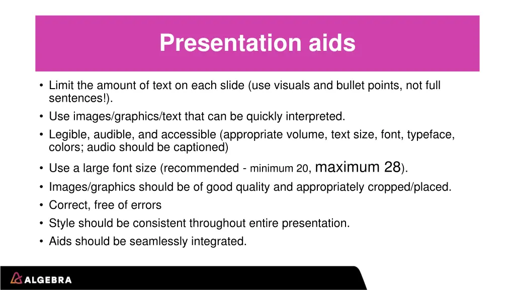 presentation aids