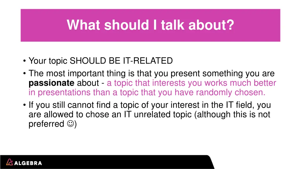 what should i talk about
