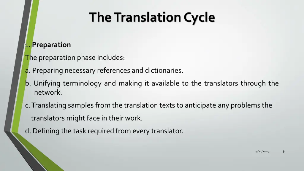 the translation cycle