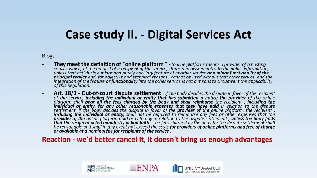 case study ii digital services act