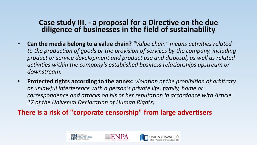 case study iii a proposal for a directive