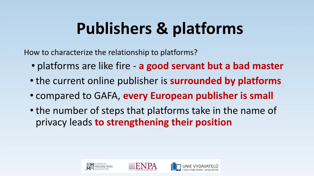 publishers platforms