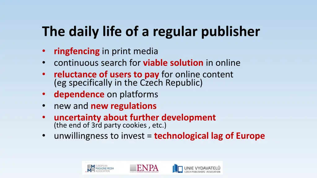 the daily life of a regular publisher