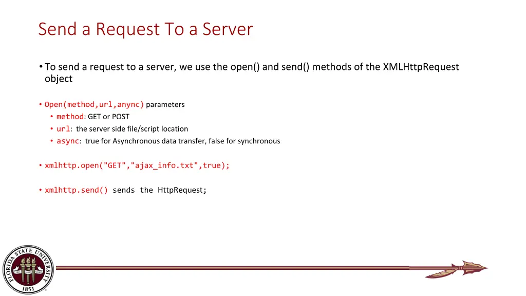 send a request to a server
