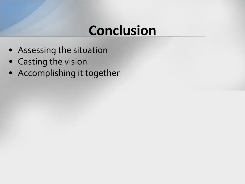 conclusion